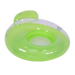 Kit Boia Poltrona Inflável Verde + Inflador Bomba de Ar Manual - 2