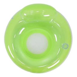 Kit Boia Poltrona Inflável Verde + Inflador Bomba de Ar Manual - 3