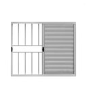 Ver imagem 1 de Veneziana de Correr 3 Folhas C/grade Alumínio Branco 1.00 X 1.20 Linha Modular - Hale