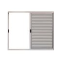 Ver imagem 1 de Veneziana de Correr 3 Folhas S/grade Alumínio Brilhante 1.00 X 1.20 Linha Modular - Hale