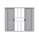 Ver imagem 1 de Veneziana de Correr 6 Folhas C/grade Alumínio Branco 1.00 X 1.20 Linha Modular - Hale