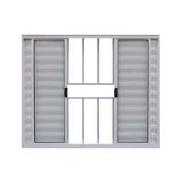 Veneziana de Correr 6 Folhas C/grade Alumínio Branco 1.00 X 1.20 Linha Modular - Hale - 1