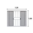 Ver imagem 2 de Veneziana de Correr 6 Folhas C/grade Alumínio Branco 1.00 X 1.20 Linha Modular - Hale