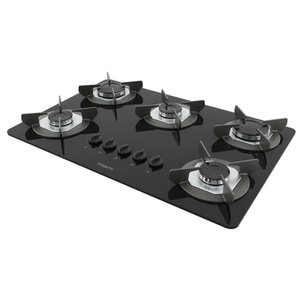 Cooktop 5 Bocas Safe Vidro Preto 27001401 - Fogatti