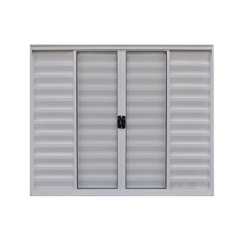 Veneziana de Correr 6 Folhas S/grade Alumínio Branco 1.00 X 1.20 Linha Modular - Hale
