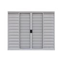 Ver imagem 1 de Veneziana de Correr 6 Folhas S/grade Alumínio Branco 1.00 X 1.20 Linha Modular - Hale