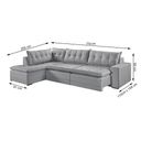 Ver imagem 7 de Sofá Retratil com Chaise Esquerda Titan 4 Lugares 2,56m Tecido Linho