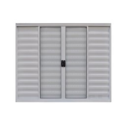 Veneziana de Correr 6 Folhas S/grade Alumínio Branco 1.00 X 1.50 Linha Modular - Hale - 1