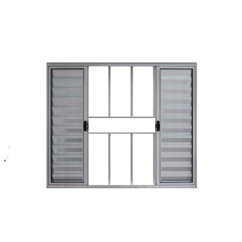 Veneziana de Correr 6 Folhas C/grade Alumínio Brilhante 1.00 X 1.50 Linha Modular - Hale