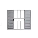Ver imagem 1 de Veneziana de Correr 6 Folhas C/grade Alumínio Brilhante 1.00 X 1.50 Linha Modular - Hale