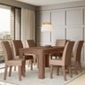 CONJUNTO SALA DE JANTAR GEÓRGIA 1,56 X 0,84 COM 6 CADEIRAS AMÊNDOA 07C - 1