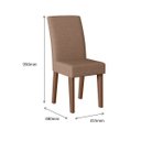 Ver imagem 4 de CONJUNTO SALA DE JANTAR GEÓRGIA 1,56 X 0,84 COM 6 CADEIRAS AMÊNDOA 07C