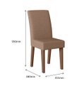 Ver imagem 4 de CONJUNTO SALA DE JANTAR GEÓRGIA 1,56 X 0,84 COM 6 CADEIRAS AMÊNDOA 07C