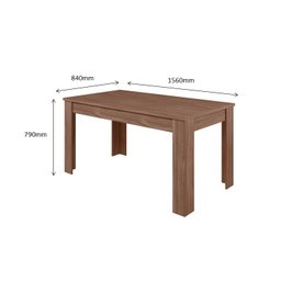 CONJUNTO SALA DE JANTAR GEÓRGIA 1,56 X 0,84 COM 6 CADEIRAS AMÊNDOA 07C - 3