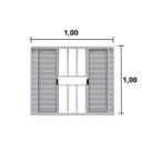 Ver imagem 2 de Veneziana de Correr 6 Folhas C/Grade Alumínio Branco 1.00 x 1.00 Linha Modular - Hale