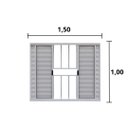 Ver imagem 2 de Veneziana de Correr 6 Folhas C/Grade Alumínio Branco 1.00 x 1.50 Linha Modular - Hale