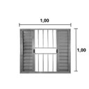 Ver imagem 2 de Veneziana de Correr 6 Folhas C/grade Alumínio Brilhante 1.00 X 1.00 Linha Modular - Hale
