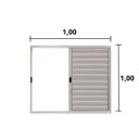 Ver imagem 2 de Veneziana de Correr 3 Folhas S/grade Aluminio Branco 1.00 X 1.00 Linha Modular - Hale