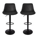 Ver imagem 1 de Kit 2 Banquetas Alta Estofada Para Bar Balcão Cozinha Americana Giratória Regulável Roma Com