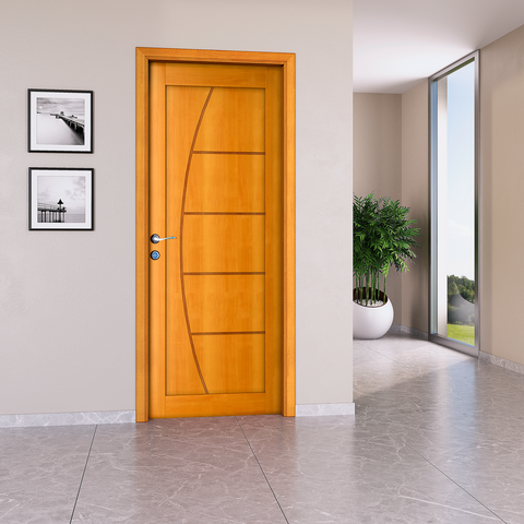 Folha de Porta Singular Angelim Pedra 210x80cm Marrom