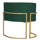 Ver imagem 4 de Poltrona Decorativa Sala Estar Recepção Escritório Luana Base Gold Veludo Verde - Montanaris Decor