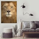 Ver imagem 1 de Quadro Canvas Decorativo para Sala Leão 70x50