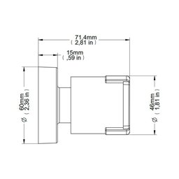 Acabamento para Registro Docol Riva 449606 Docolbase 1-2", 3-4" e 1" Cromado - 2