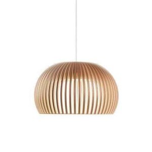Luminária Teto Tipo Pendente Em Mdf - Completa