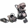 Carrinho Kiddo Compass 3 + Bebê Conforto + Base Melange Capuccino - 1