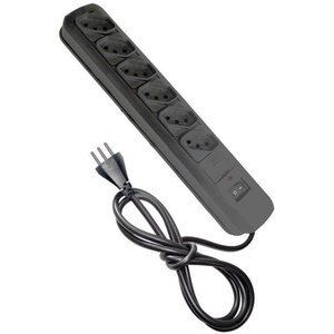 Filtro de Linha Preto com 6 Tomadas Radial 1801.409