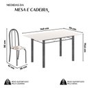 Ver imagem 5 de Conjunto de Mesa Tubular 140cm x 75cm Tampo em Vidro com 6 Cadeiras Iris B Prata/Mart