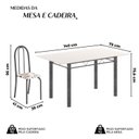 Ver imagem 5 de Conjunto de Mesa Tubular 140cm X 75cm Tampo em Vidro com 6 Cadeiras Iris B
