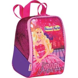 Lancheira Térmica Com Garrafa Barbie Unidade Rosa E Roxa - 1