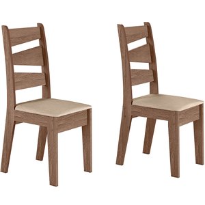 CONJUNTO COM 02 CADEIRAS ISIS - Amêndoa - 51C