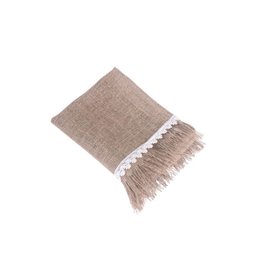 Caminho de Mesa 1 Peça Decorê 1.30m X 46cm 75% Juta / 25% Malva - Bege - 5