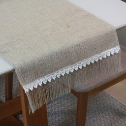 Caminho de Mesa 1 Peça Decorê 1.30m X 46cm 75% Juta / 25% Malva - Bege - 2