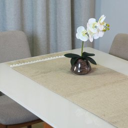 Caminho de Mesa 1 Peça Decorê 1.30m X 46cm 75% Juta / 25% Malva - Bege - 3