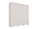 Ver imagem 1 de Guarda-roupa Casal 6 Portas 2 Gavetas Estrela Premium Salleto Branco
