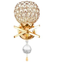 Luminária de Parede Arandela Redona Cristal Moderna Luxuosa - 7