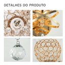 Ver imagem 3 de Luminária de Parede Arandela Redona Cristal Moderna Luxuosa