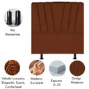 Ver imagem 4 de Cabeceira Estofada Cama Casal Queen Size 160 Cm Malu Veludo:terracota