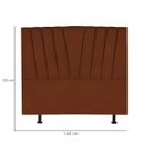 Ver imagem 3 de Cabeceira Estofada Cama Casal Queen Size 160 Cm Malu Veludo:terracota
