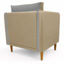 Ver imagem 4 de Kit 2 Poltronas Aviv para Sala Escritório Recepção Linho Premium Easy Clean Corino Premium Luxo