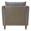 Ver imagem 6 de Kit 2 Poltronas Decorativas para Sala e Recepção Aviv Corino e Linho Premium Cores