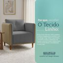 Ver imagem 7 de Kit 2 Poltronas Aviv para Sala Escritório Recepção Linho Premium Easy Clean Corino Premium Luxo