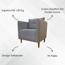 Ver mais imagens de Kit 2 Poltronas Decorativas para Sala e Recepção Aviv Corino e Linho Premium Cores