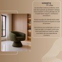 Ver mais imagens de Poltrona Orgânica Giratoria Redonda Sala Venus Confortável Elegante Sapatas Plásticas Linho Verde