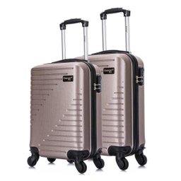 Conjunto Mala de Viagem Pp e P Chicago Swiss Move Champagne - 1