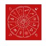 Toalha Mandala Cigana Tarot Cigano Vermelha Brilho 73X73 Cm - 5