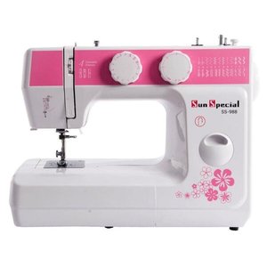 Máquina Costura Doméstica Ss-988 110V Mecânica Pink - Sun Special